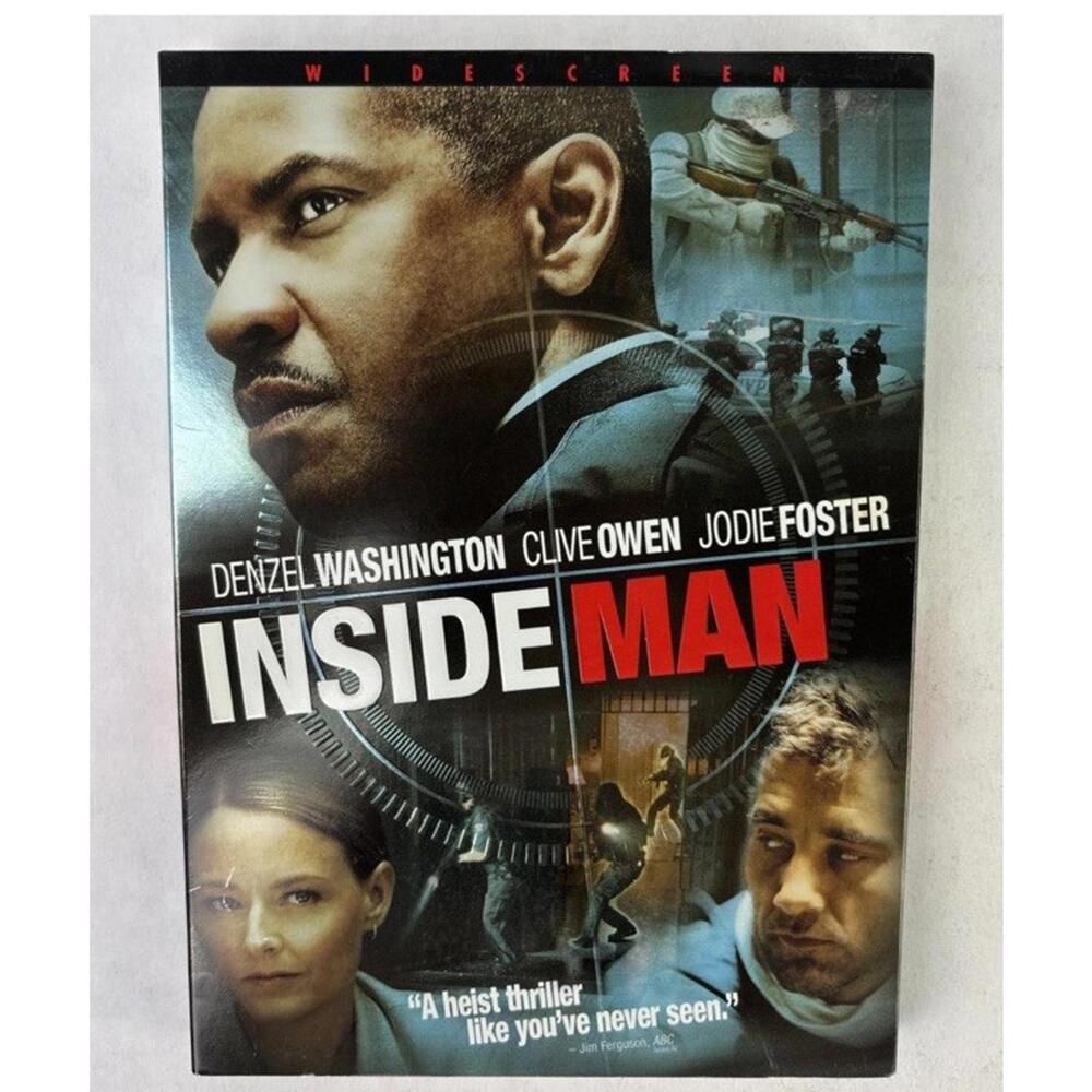 Inside Man (DVD, 2006) W/ Case Denzel Washington, Clive Owen, Jodie Foster